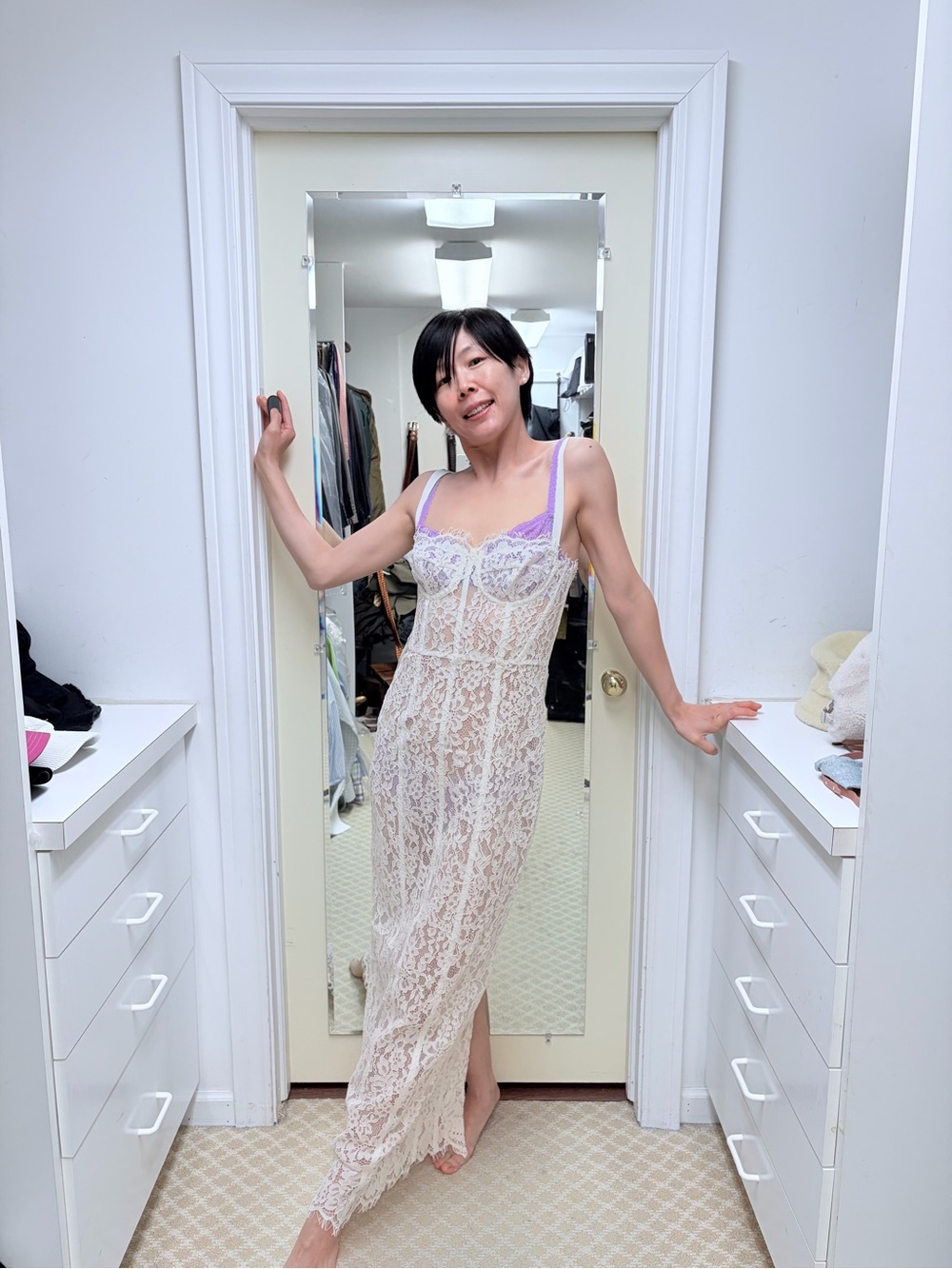 🔥CLEARANCE🔥NWOT Helsa White Lace Slip Dress, Size XS/S/M/L